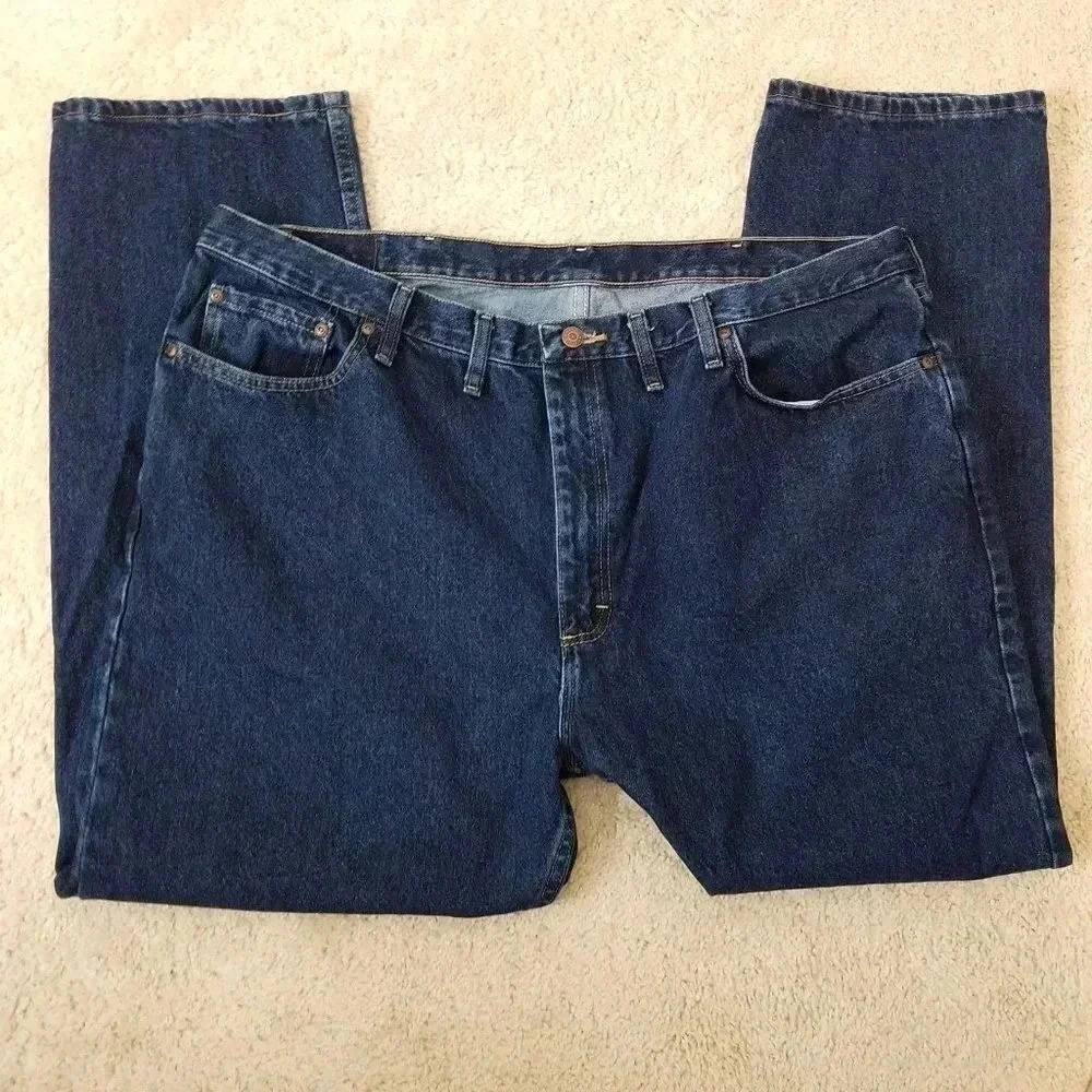 Wrangler Jeans 44 x 30 Men's Regular Fit Blue Dark